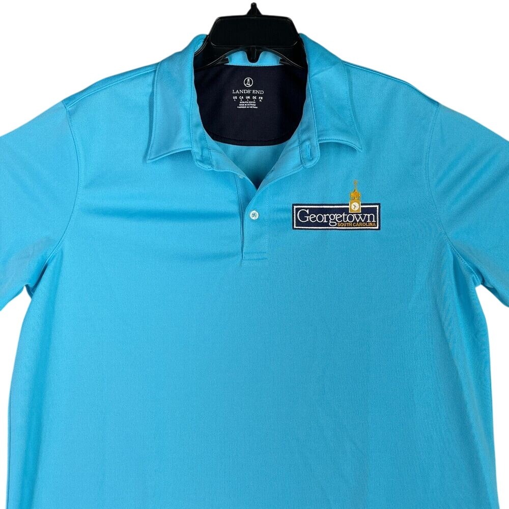 Souvenir Georgetown‎ Carolina Polo Shirt Mens L Lands End Golf Preppy Clocktower